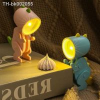 ✼✤▦ LED Night Light Mini Dinosaur Light Ins Student Gift Cartoon Pet Folding Table Lamp Kids Room Bedside Bedroom Living Room Decor