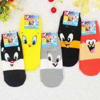 [A Needed]อะนิเมะผู้หญิงถุงเท้าการ์ตูนผู้หญิงถุงเท้าทวีตตี้นก Sylvester พิมพ์ Womans เรือ Sox Kpop ลำลองผ้าฝ้ายสาวฤดูใบไม้ผลิอินเทรนด์ Skarpetki