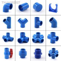 ❁✢ 2pcs 20 32mm Blue PVC Pipe Connectors Irrigation Water Tube Elbow Tee Connector End Cap Ball Valve Aquarium Fish Tank Fittings