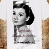 【New】TSHIRTฝ้ายเสื้อยืดออเดรย์ เฮปเบิร์น Audrey Hepburn เสื้อยืดผู้ชาย เสื้อยืดผู้หญิง เสื้อวินเทจs-5xl