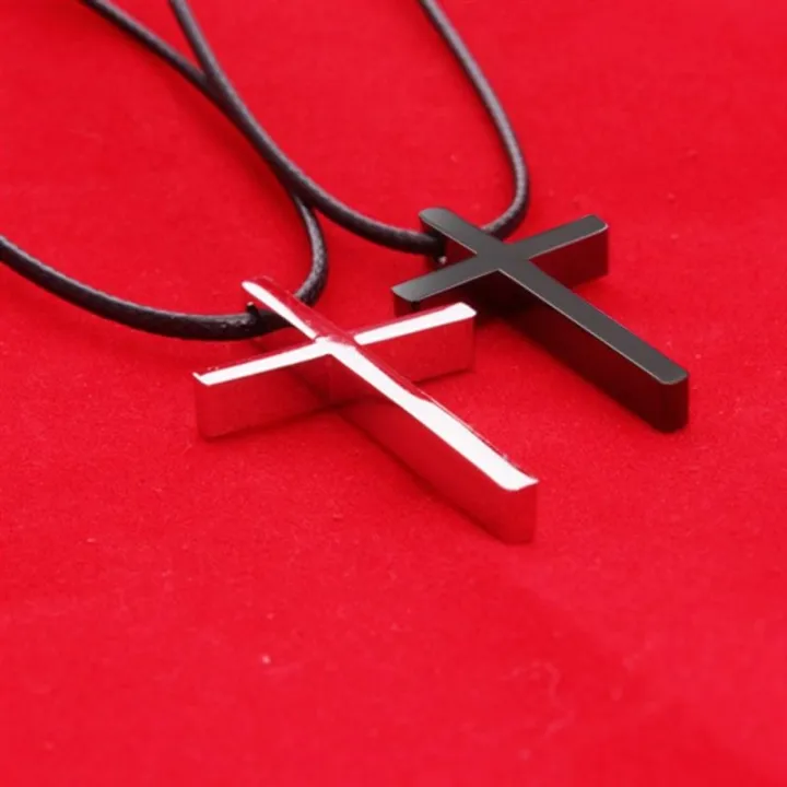 leather-cross-pendent-necklace-leather-black-cross-necklace-new-simple-cross-aliexpress