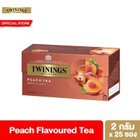 ทไวนิงส์ ชาแต่งกลิ่น รสพีช ชนิดซอง 2 กรัม แพ็ค 25 ซอง Twinings Peach Flavoured Tea 2 g. Pack 25 Tea Bags