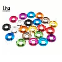 10pcs M2 M2.5 M3 M4 M5 M6 M8 colourful Aluminum cup head washer for button head ISO7380 screw