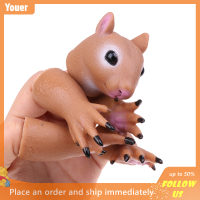 【Youer】 กระรอก Finger Hand puppet ของเล่นแปลกใหม่สำหรับเด็กวันเกิดคอสเพลย์ของขวัญ