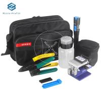 9pcsset FTTH Fiber Optic Tool Kit with Fiber Cleaver FC-6S Visual Fault Locator 5km and Fiber stripping CP-FB01 Free shipping