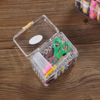 1 Set Sewing Tool Pack Kit Thread Threader Needle Tape Measure Scissor Thimble with Storage Box Sewing Tool Accessory