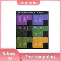 RUPANBO039392692 12เดือน2024สติ๊กเกอร์ปฏิทินสมุดบันทึกการวางแผนติดกาวในตัวของขวัญสำหรับใช้ในออฟฟิซวารสารรายวันมาร์คเกอร์คั่นหน้าหนังสือ