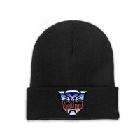 [Hana Clothing Store] Autobots โลโก้ Skullies Beanie Transformers นิยายวิทยาศาสตร์ Action Film ถัก Bonnet ชายหญิงหมวกอบอุ่น Brimless Elastic หมวก