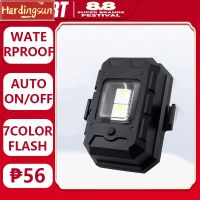 Hardingsun ไฟเครื่องบิน7สีสำหรับไฟจักรยาน Led เสริมรถจักรยานยนต์ไฟกระพริบแบบชาร์จไฟได้ท้ายจักรยานโดรนดัดแปลงอุปกรณ์ต่อสู้ยามค่ำคืนไฟเตือนไฟรถยนต์