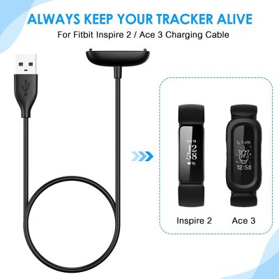 ✇﹍♧ Charging Cable For Fitbit Ace 3 Inspire 2 Charger For Fitbit Inspire 2 Wireless Magnetic Power Adapta Smart Watch Accessories