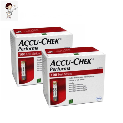 (Exp:กันยายน 30, 2024) ACCU CHEK PERFORMA 200 Test Strips Blood Glucose Strips Accuchek