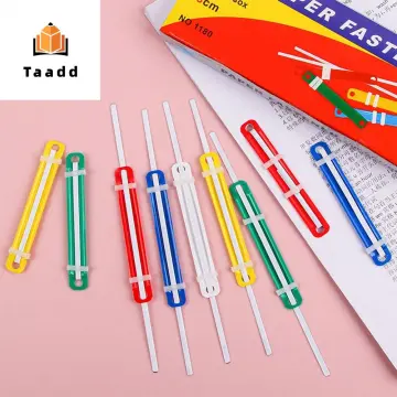 Colorful Document File Fastener Loose-leaf Clips Multifunctional Paper  Fasteners 2 Hole Binding Clips Office Supplies