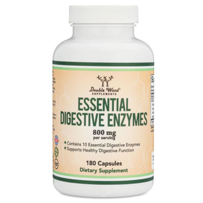 Double Wood Essential Digestive enzymes 180 Capsules เอนไซม์ย่อยอาหาร