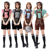 ผู้หญิงสลิง Lederhosen และเสื้อชุด Oktoberfest แบบดั้งเดิมเครื่องแต่งกาย Parade Tavern พนักงานเสิร์ฟชุดคอสเพลย์แฟนซีปาร์ตี้ Dress