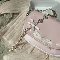 Niche design ballet medieval cosmetic bag 2023 new bag female pearl cute girl shoulder Messenger bag 【APR】