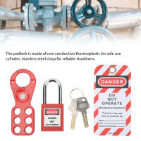 Safety Hasp Lock Set Stainless Steel Impact Resistant Lockout Tagout Kit for Industrial Equipment