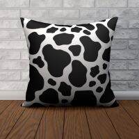 (All inventory) White and black pillowcases 45x45 45X45 double-sided cow print pillowcases with zippered sofa covers (contact seller support) Freecustomization. Double sided printing design for pillows)