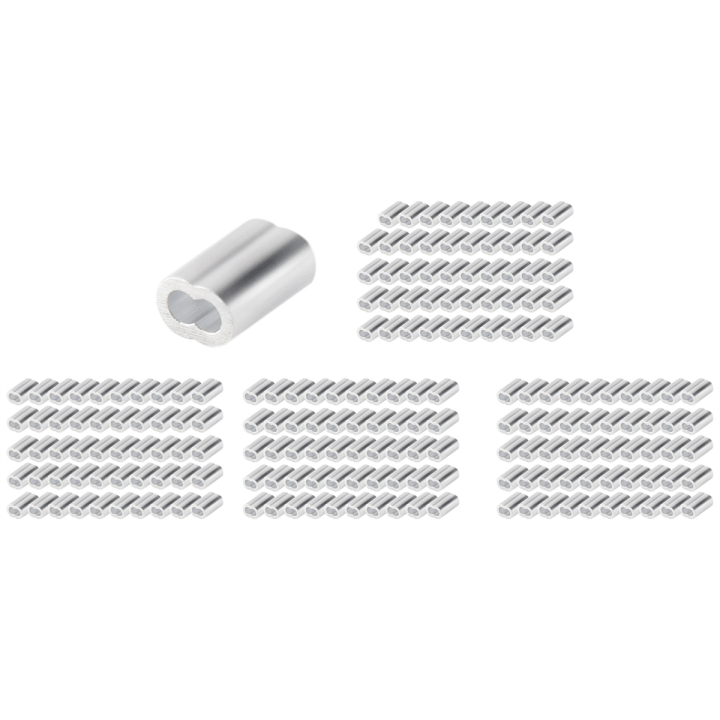 200PCS 1/16 Inch Cable Ferrule Set Aluminum Alloy Crimping Loop Sleeve