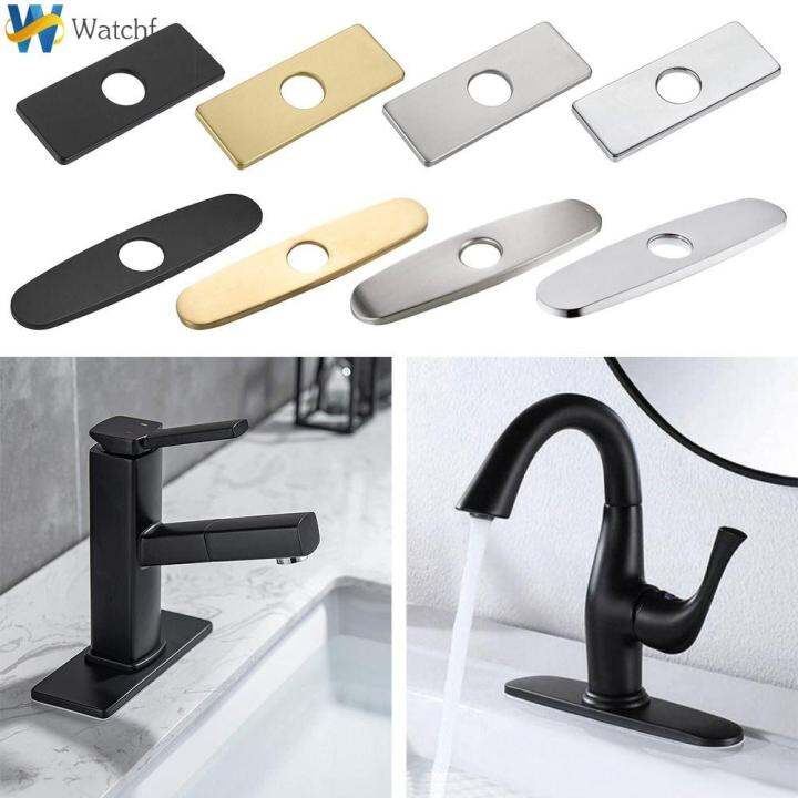 WATCHF Single Hole Faucet Sink Base Decorative Panel Stainless Steel