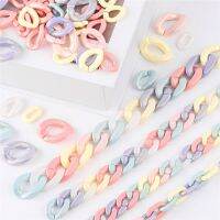 45-135Pcs Bright Macarons Colors Plastic Acrylic Chain Links for Keychain Bag Chain DIY Jewelry Craft