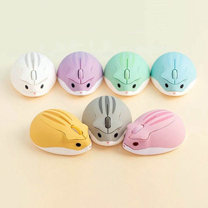 Mini Hamster Wireless Mouse USB 2.4GHz Silent Game Mouse Cute Portable High Precision Optical