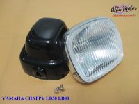 YAMAHA CHAPPY LB50 LB80 HEADLIGHT HEAD LAMP COMPLETE SET #ไฟหน้า พร้อม กะโหลกไฟหน้า สีดำ