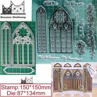 【LZ】✣♝  Memórias preciosas caleidoscópio vitrais janela de corte metal dados e selos estêncil diy álbum de fotos scrapbook gravação