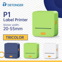 DETONGER P1 เครื่องพิมพ์ฉลากความร้อนแบบพกพาขนาดเล็กเครื่องพิมพ์สติกเกอร์กระเป๋าพกพาไร้หมึกเครื่องพิมพ์ฉลาก Bluetooth แบบพกพา-ganekd