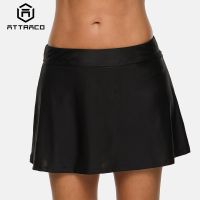 Attraco Women Bikini Bottom Swim Skirt Build-in Brief Swim Trunks Solid Swimwear Briefs Swimming Bottom Tankini Bottoms