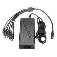 DC 12V 5A Monitor Power Adapter แหล่งจ่ายไฟ8 Way Power Splitter สำหรับกล้องวิทยุการเฝ้าระวังกล้องวงจรปิด Camera