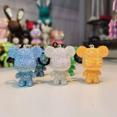 23cm Violent Bear DIY Paste Drill Material Kit 5D Diamond Sticker 23cm Violent Bear DIY Paste Drill Material Kit Violent Bear Diamond Tool Bag Vinyl Doll 5D Diamond Sticker crystal Sticker crystal Bear diamond Keychain fluid Bear DIY Key Ring Violent Bear