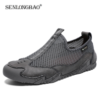 【CW】nd Comfortable Men S Casual Shoes Men Loafers Summer Boat Shoes Outdoor Mesh Shoes Breathable Flats Driving Shoes รองเท้าหนังนิ่ม