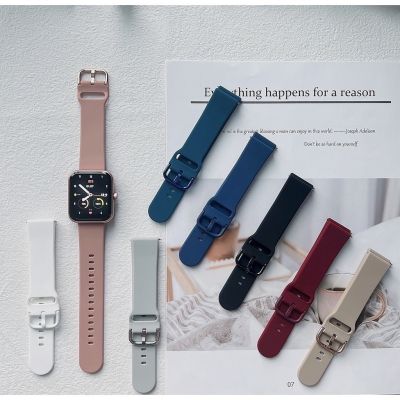 Maimo สายนาฬิกา ซิลิโคน แบบเข็มขัด สีพื้น ใช้ได้กับ Maimo Watch , Hauwie GT2 46mm / Samsung Gear / DT98 DT95 L13 L8 KW19