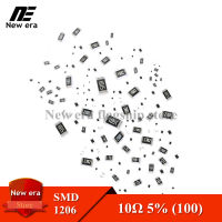 100Pcs 1206ตัวต้านทาน SMD 10Ω (100) ± 5% 10R 10ohm ตัวต้านทานชิป