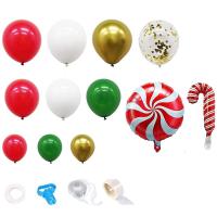 102 Pack Christmas Balloons Garland Arch Kit for Christmas Holiday Candy Theme Xmas Party Decorations