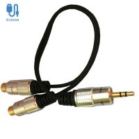 ELEONE Rca ตัวผู้เครื่องเล่นซีดีลำโพง Rca ตัวแปลงสายแจ็คสัญญาณเสียง1 Rca ถึง2 Rca Y สายตัวแยก Rca สายแจ็ค Y สายอะแดปเตอร์สายออดิโอ Aux