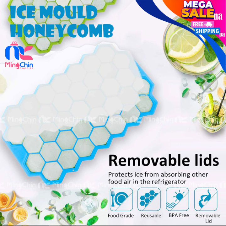 Summer silicone honeycomb ice lattice with lid thickened 37