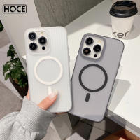 HOCE เคสสำหรับไอโฟนโทรศัพท์กันกระแทกแบบใสดีไซน์ขอบลื่นชาร์จไร้สาย15 14 13 Pro Max 14 15 Plus