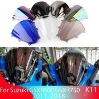 กระจกบังลมสำหรับ Suzuki GSX-R GSXR 600 750 GSXR600 2011-2018 K11กระจกบังลมบอลลูนคู่อุปกรณ์เสริมมอเตอร์ไซค์