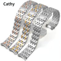 Stainless Steel Watch Strap for Omega Omj Butterfly Fly 424 Series Arc Mouth Replacement Watch Band Mens 20mm Wrist Strap Straps