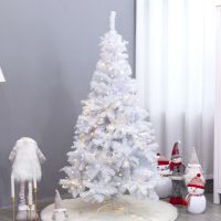 White Christmas Pine Tree with Snowflake + Light Decorations Size 1.2-2.1m  beautiful !!! ต้นคริสมาส สีขาว รวม ของตกแต่ง เกล็ดหิมะ และ ไฟตกแต่ง ต้นสนสีขาว ต้นสน สีขาว คริสมาส