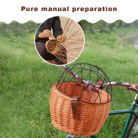 Cat Dog Bicycle Front Handlebars Basket Hand Wicker s Seat MTB Road Bike Basket Cat Dog Carrier Cycling Accessories