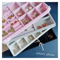 【hot】✽  Jewelry Display Tray Flocking Storage Earrings Organizer Drawer Holder Necklace Showcase Ear Stud