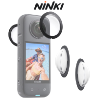 [2ชิ้น] NINKI เลนส์ยามที่ครอบเข้ากันได้สำหรับ Insta360หนึ่ง X3กล้องแอ็คชั่นพาโนรามา,ฝาปิดเลนส์ป้องกัน Accessoris