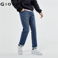 GIORDANO Men Jeans Moustache Effect Classic Five-Pocket Denim Jeans Quality Mid Rise Simple Fashion Casual Denim Pants 01113080