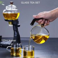 Creative Tea Set Elk Shape Automatic Tea Set Puer Oolong Teapot And Cup Set Heat-Resistant Glass Teapot With Base