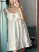 【 WYIN kitchen】 Nightgowns Women Ins Chic Home Design Sweet Girlish Summer Sleeveless Simple Fairycore Aesthetic Gentle Ulzzang Artsy Sleepwear