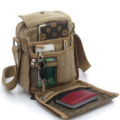 Canvas Rucksack Multifunctional Outdoors Shoulder Bag