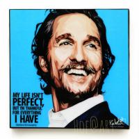 Matthew McConaughey แมทธิว แม็กคอนาเฮย์ นักแสดง Hollywood หนัง Oscar รูปภาพ​ติดผนัง pop art พร้อมกรอบและที่แขวน กรอบรูป แต่งบ้าน ของขวัญ