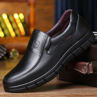 2021 Mens Genuine Leather Shoes 38-46 Head Leather Soft Anti-slip Rubber Loafers Shoes Man Casual Real Leather Shoes